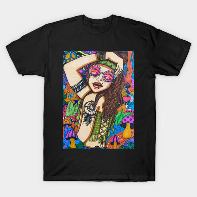 Hippie chick T-Shirt by Pammyj